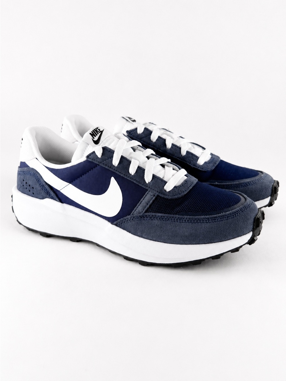 Size 9M- Nike Waffle Midnight Navy Men's Navy White Running Sneakers